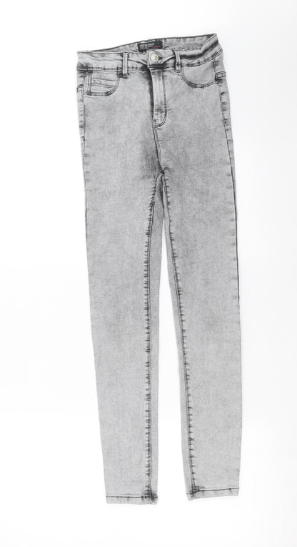 House Of Denim Womens Grey  Denim Skinny Jeans Size 8 L28 in