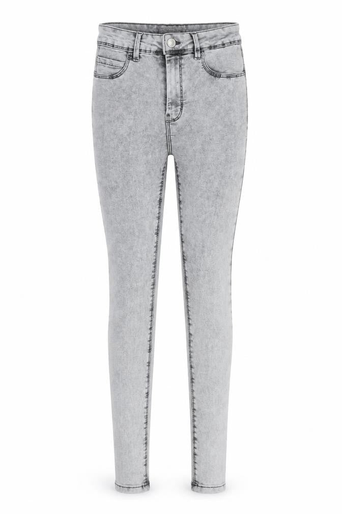 Front view of House Of Denim women’s grey denim skinny jeans, size UK 8, 28-inch leg