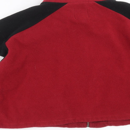 Womens UK Size 16 New Look Red Full Zip Jumper
