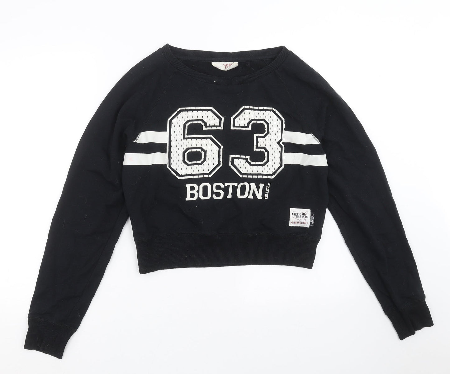 American Freshman Womens Black   Pullover Sweatshirt Size 10