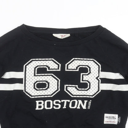 American Freshman Womens Black   Pullover Sweatshirt Size 10