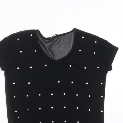 Womens UK Size 6 NEXT Black Basic T-Shirt
