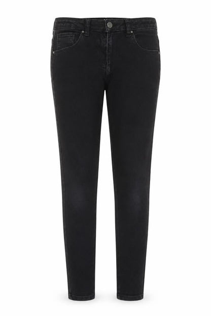 Front view of Matalan girls’ black denim skinny jeans, size 12, years