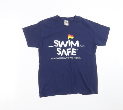 Fruit of the Loom Boys Blue   Basic T-Shirt Size 9-10 Years  - swim safe
