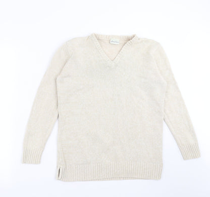 Womens UK Size S Joie De Vivre Beige Pullover Jumper