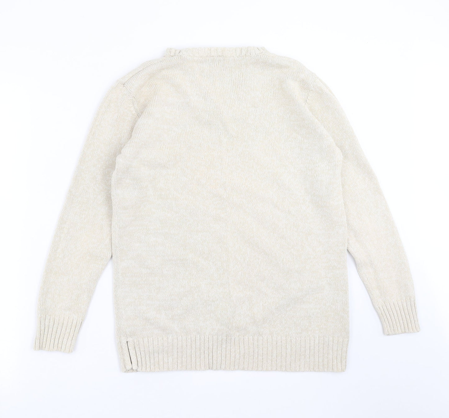 Womens UK Size S Joie De Vivre Beige Pullover Jumper