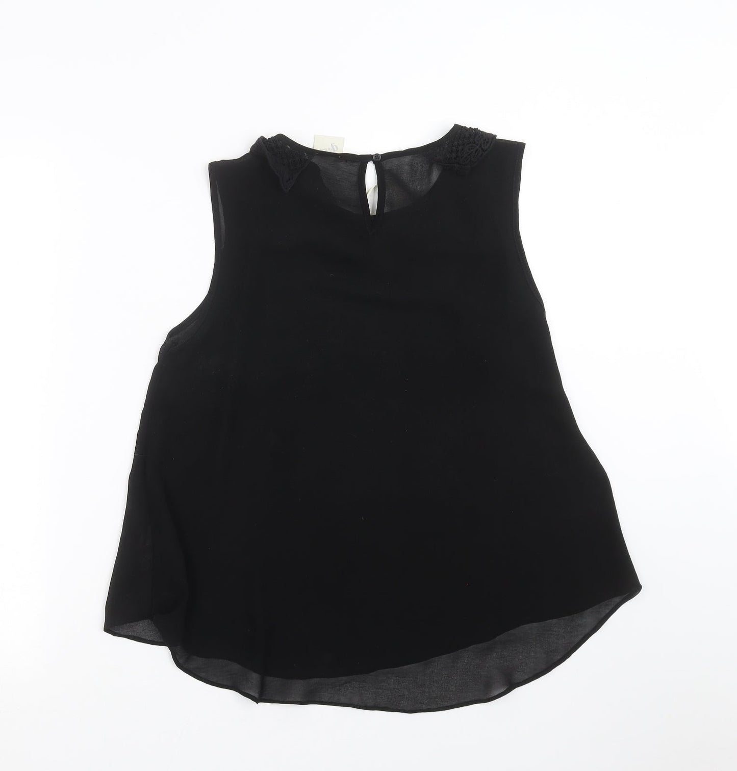 George Womens Black   Basic Blouse Size 12  - sheer