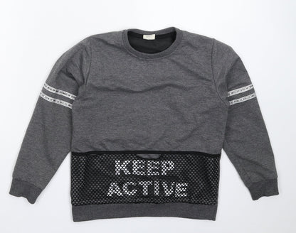 Macca Boy Boys Grey   Pullover Sweatshirt Size 10 Years