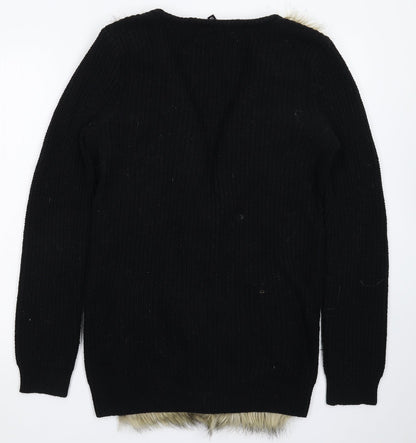 Womens UK Size 12 Divided Black Cardigan Jumper