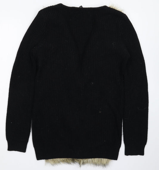 Womens UK Size 12 Divided Black Cardigan Jumper