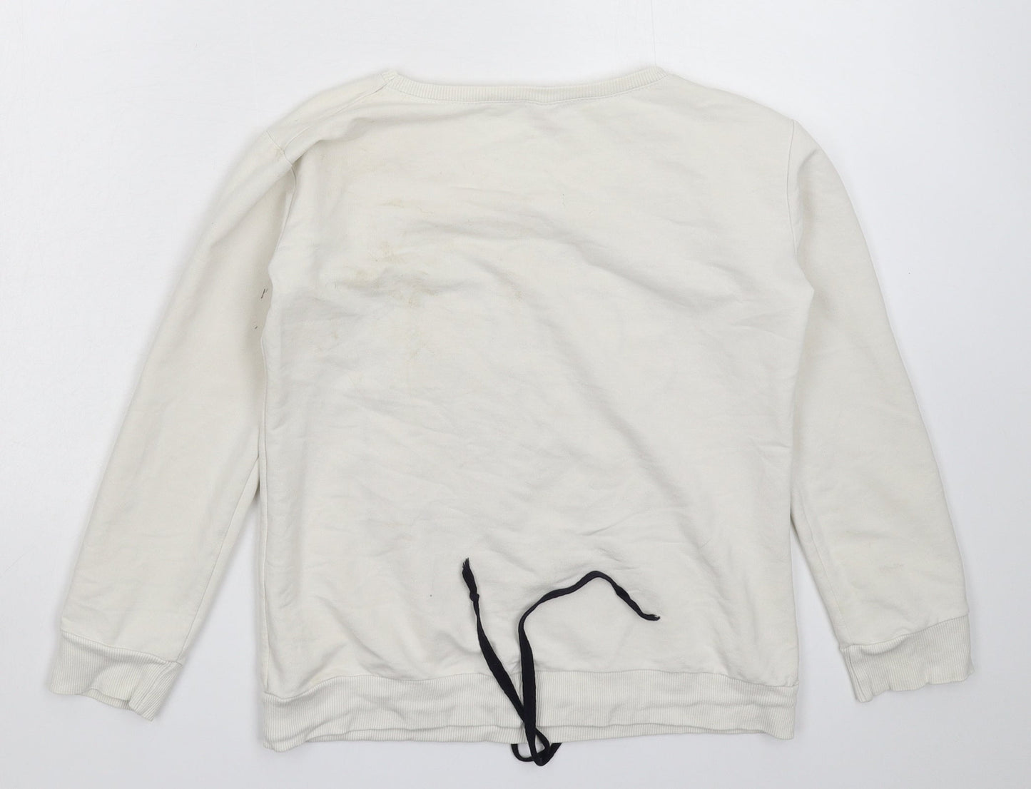 OMR Fashion Womens White   Pullover Sweatshirt Size S