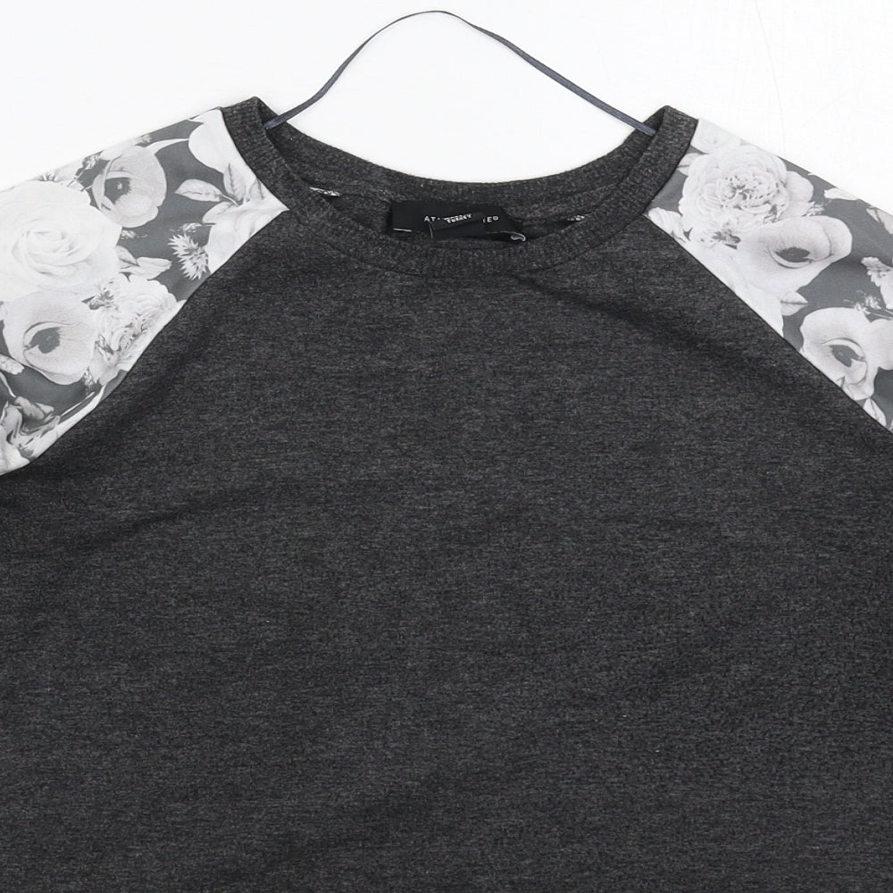 Womens UK Size 4 Atmosphere Grey Basic T-Shirt