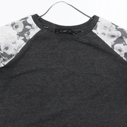 Womens UK Size 4 Atmosphere Grey Basic T-Shirt