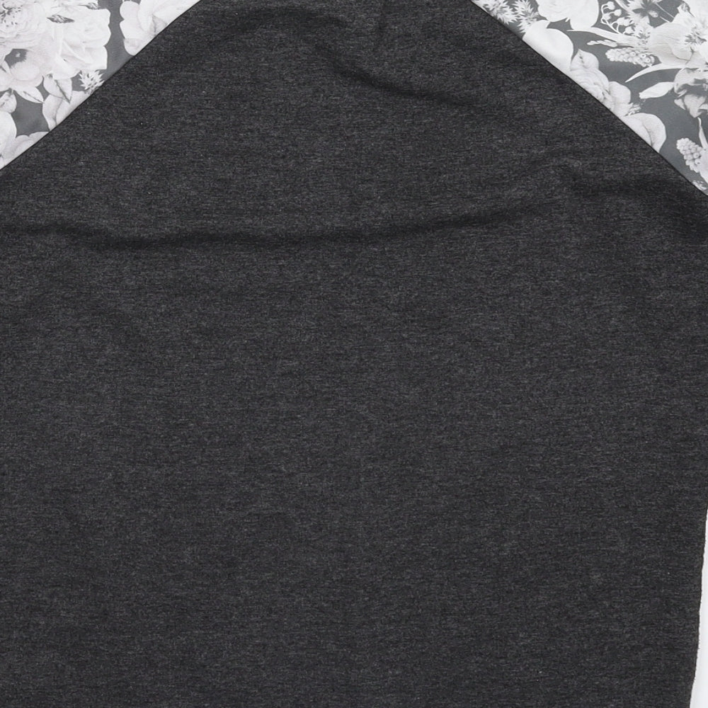 Womens UK Size 4 Atmosphere Grey Basic T-Shirt