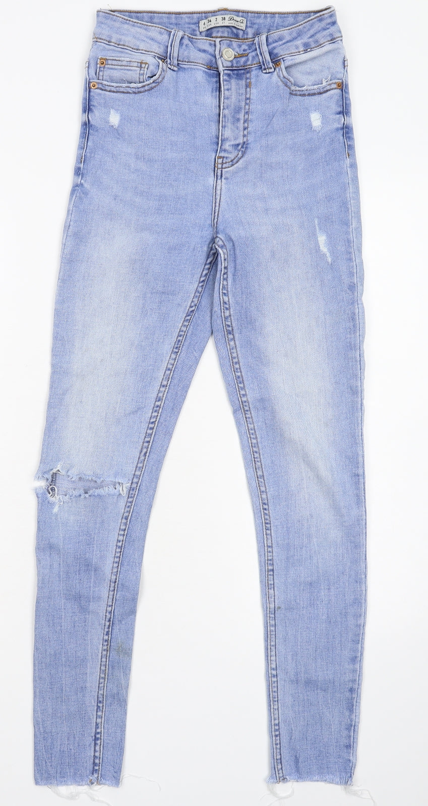 Denim & Co. Womens Blue  Denim Skinny Jeans Size 6 L26 in