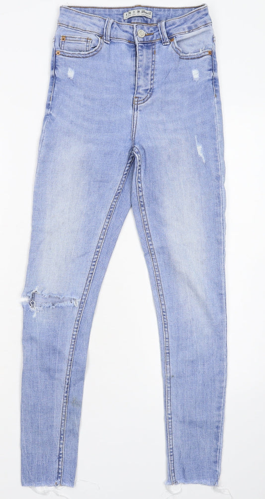 Denim & Co. Womens Blue  Denim Skinny Jeans Size 6 L26 in