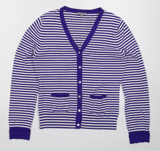 John Lewis Womens Multicoloured Striped Knit Cardigan Jumper Size M