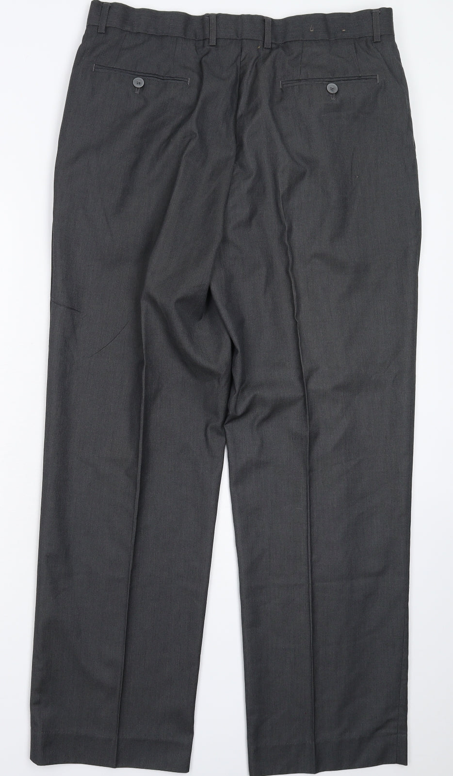 Brentwood Mens Grey   Dress Pants Trousers Size 36 L31 in