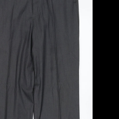 Brentwood Mens Grey   Dress Pants Trousers Size 36 L31 in