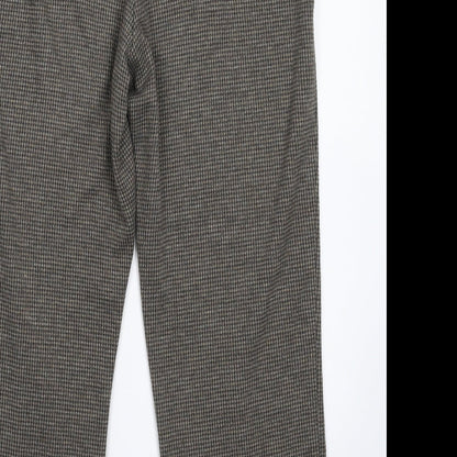 Bonmarché Womens Grey Check  Cropped Trousers Size 10 L22 in