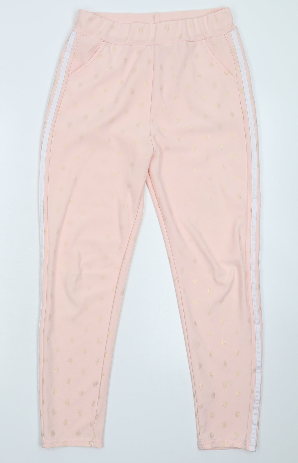 Womens UK Size M Preworn Slim Fit  Pink Trousers