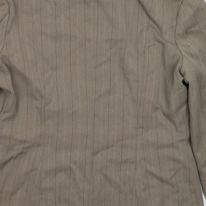 Definitions Womens Grey Striped  Jacket Blazer Size 16
