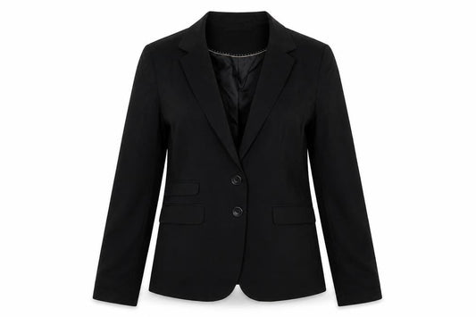 Front view of Gap women’s black jacket suit jacket, size UK 6