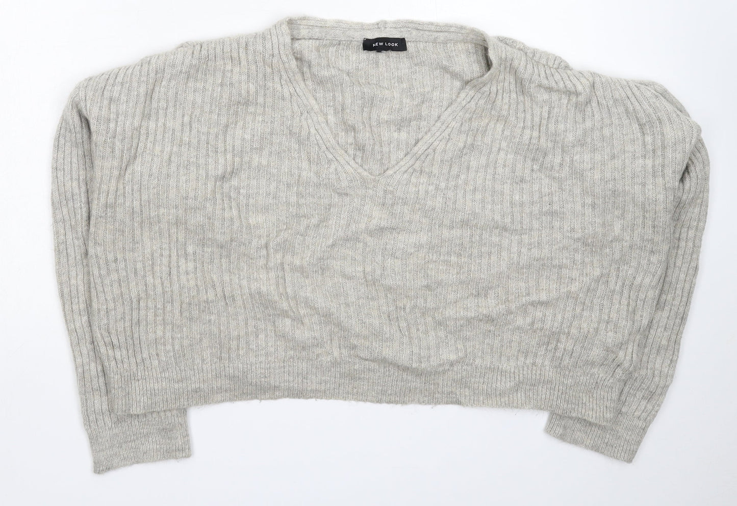 Womens UK Size M New Look Grey Pullover Jumper