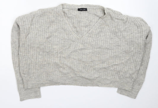 Womens UK Size M New Look Grey Pullover Jumper