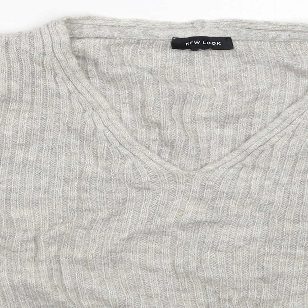 Womens UK Size M New Look Grey Pullover Jumper