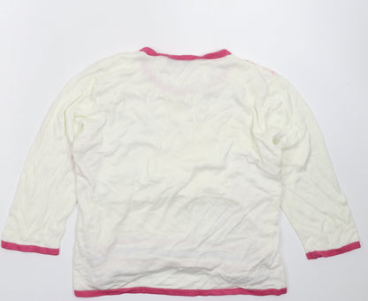 Womens UK Size M Mudflower White Pullover Jumper