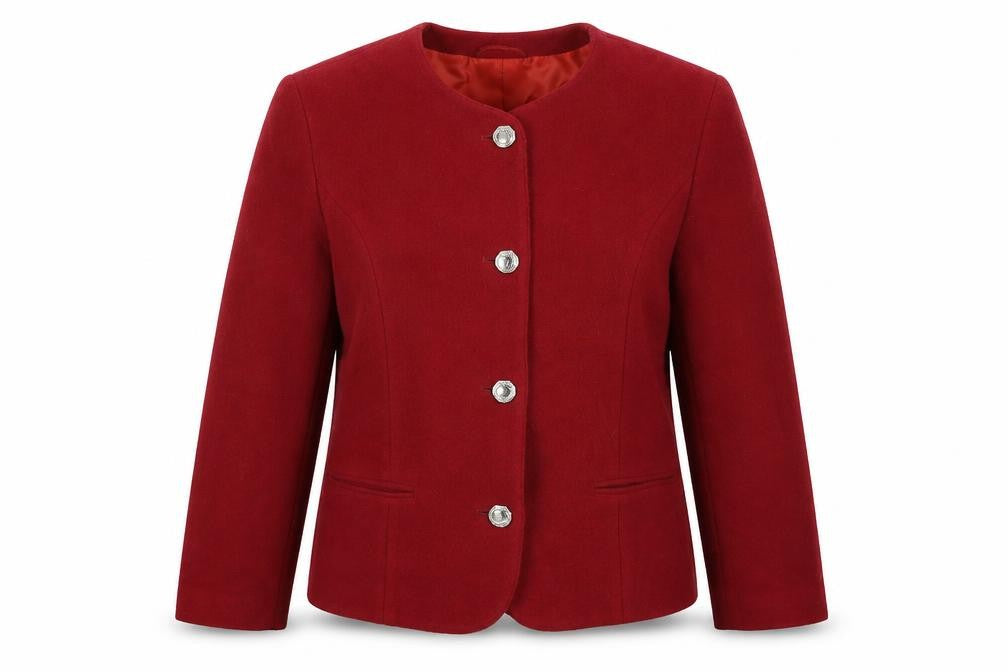 Front view of MEICO Landhaus Look women’s brown jacket blazer, size M