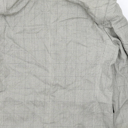 Barisal Mens Grey Check  Jacket Suit Jacket Size 40