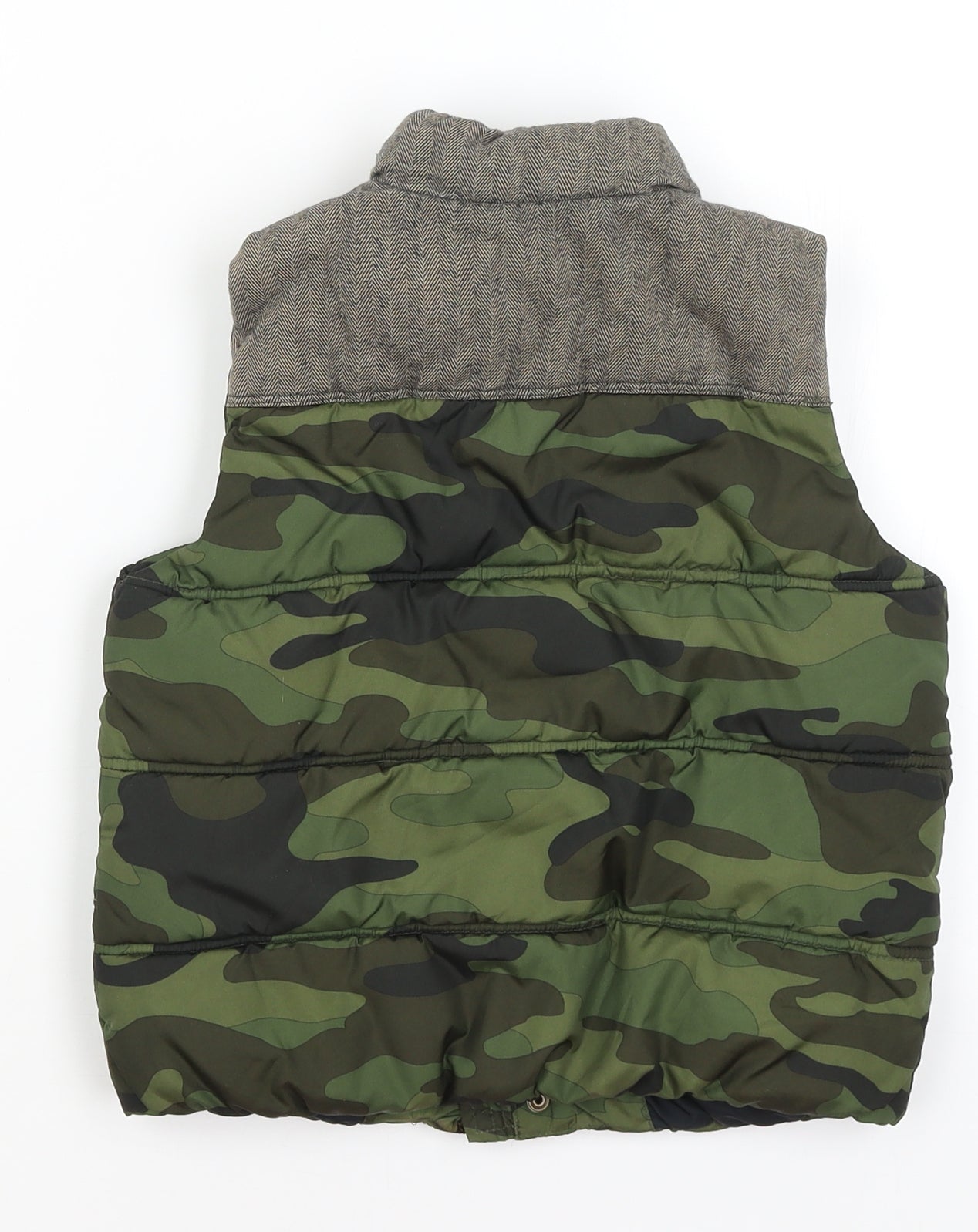 Gap  Boys Green Camouflage  Gilet Coat Size 5 Years