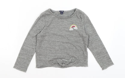 Kiabi Girls Grey   Basic T-Shirt Size 5 Years