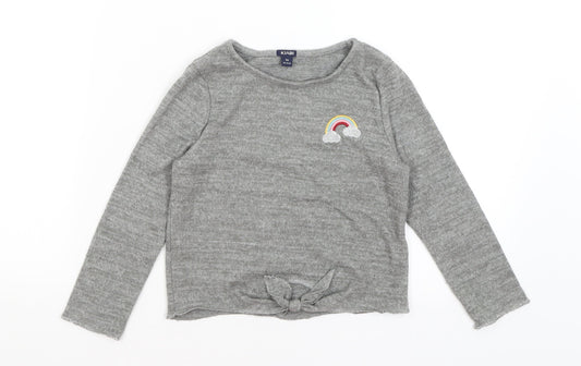 Kiabi Girls Grey   Basic T-Shirt Size 5 Years