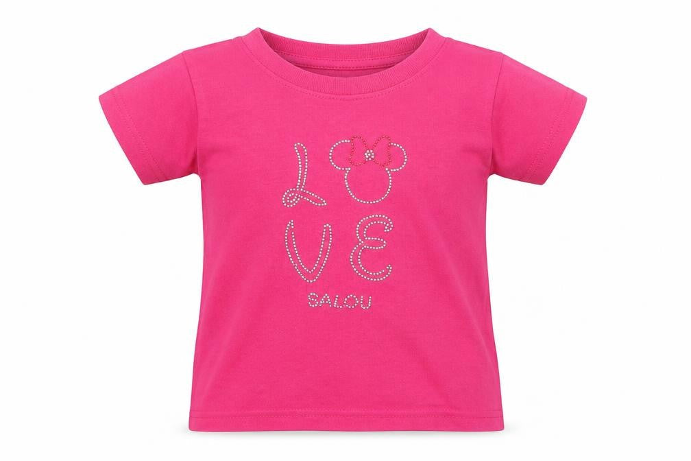 Otranto Girls Pink   Basic T-Shirt Size 4 Years  - Love Salou
