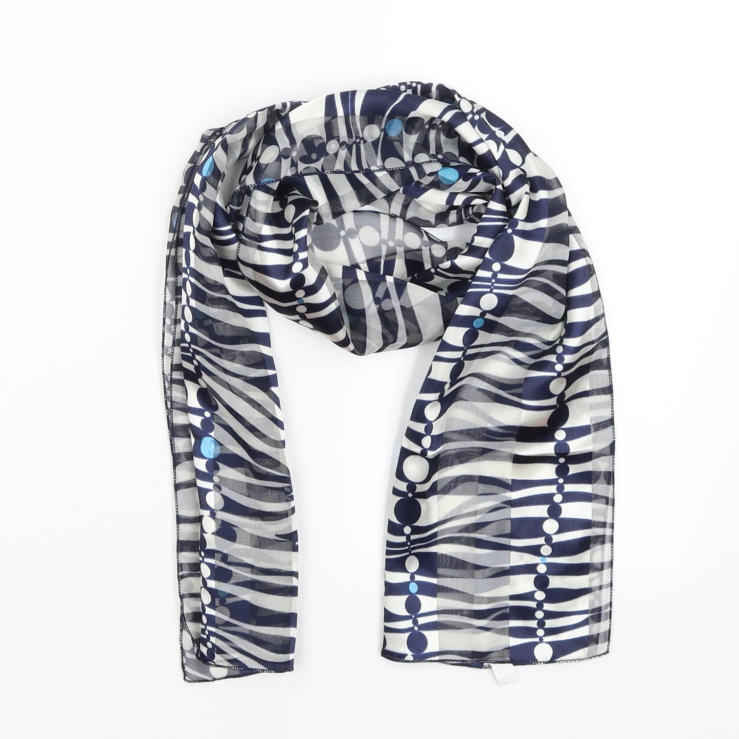 Preworn Womens Grey Striped   Scarf