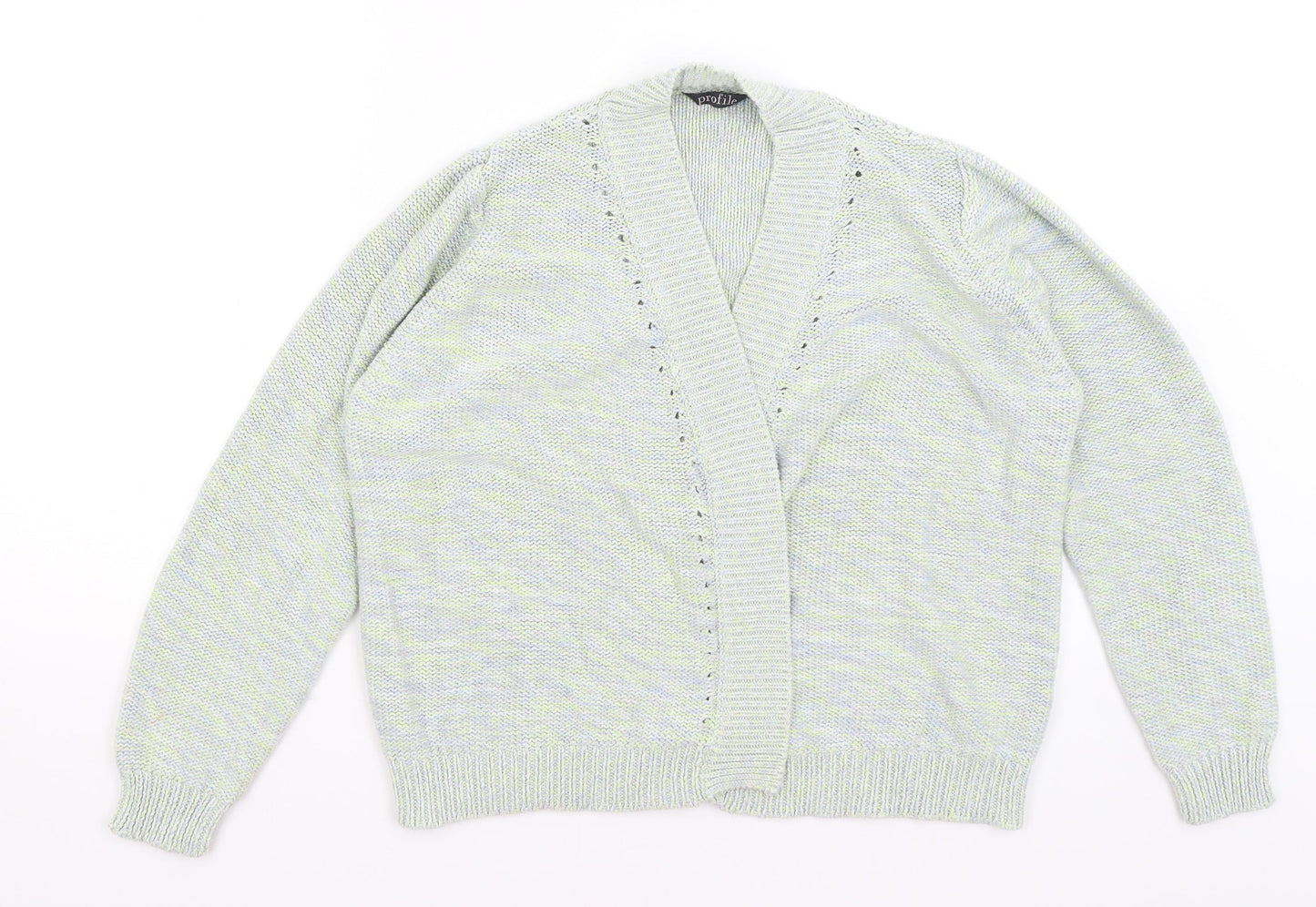 Womens UK Size 14 Profile Green Cardigan Jumper