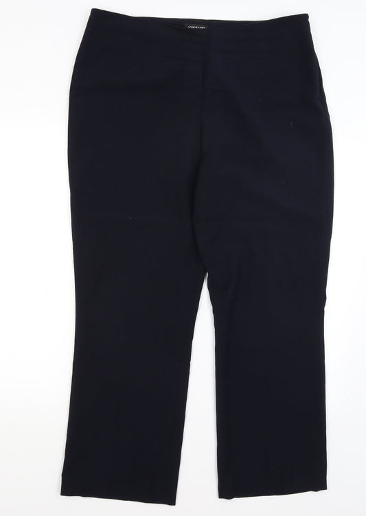 Womens UK Size 16 Collection Regular Fit Dress Pants Blue Trousers