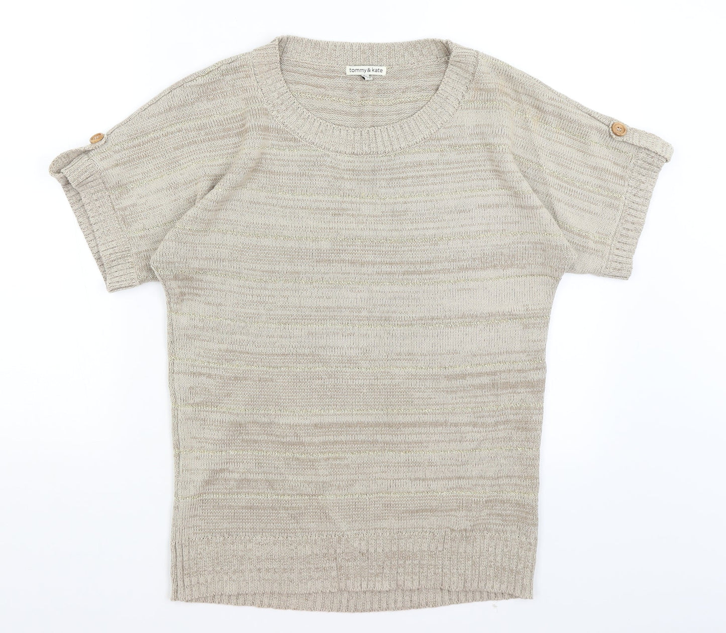 Womens UK Size 12 Tommy & Kate Beige Pullover Jumper