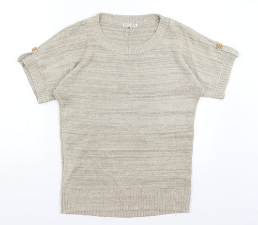Womens UK Size 12 Tommy & Kate Beige Pullover Jumper