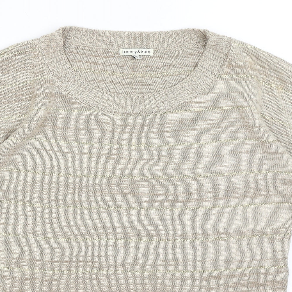 Womens UK Size 12 Tommy & Kate Beige Pullover Jumper
