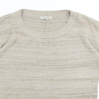 Womens UK Size 12 Tommy & Kate Beige Pullover Jumper