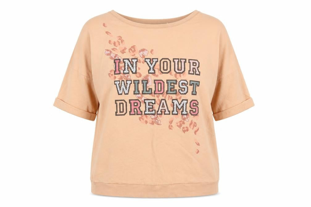 Front view of George women’s pink jumper, size UK 12, - in your wildest dreams