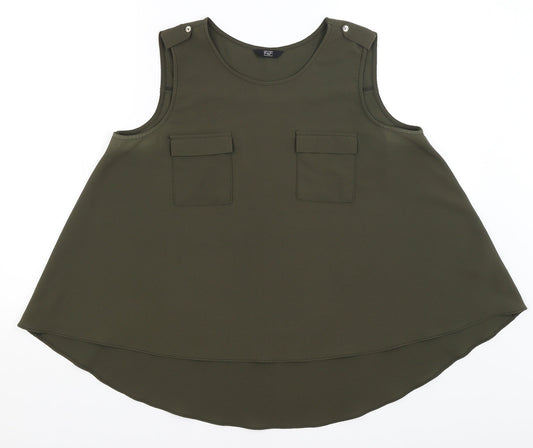 F&F Womens Green   Basic Tank Size 14
