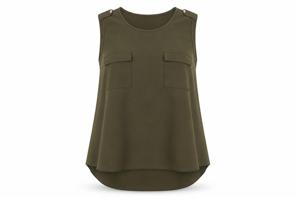Womens UK Size 14 F&F Green Basic Tank