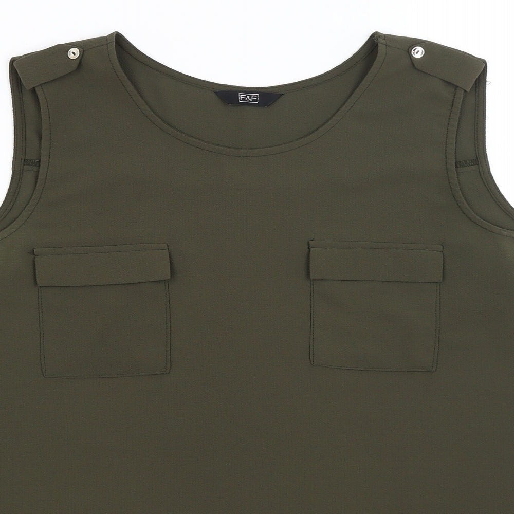 F&F Womens Green   Basic Tank Size 14