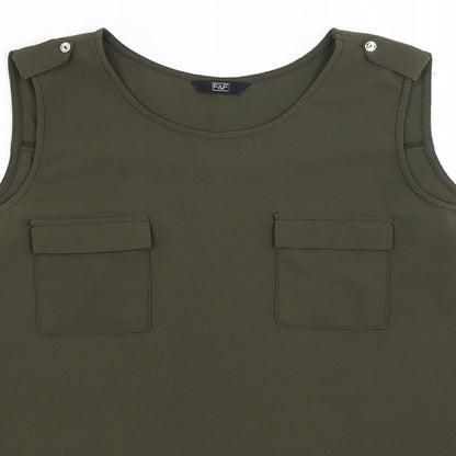 F&F Womens Green   Basic Tank Size 14