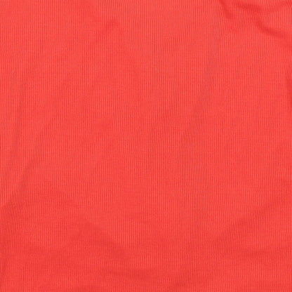 Womens UK Size 12 Missguided Red Cropped T-Shirt
